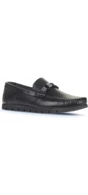 Resim Bueno Shoes Siyah Deri Erkek Loafer 21MA96 