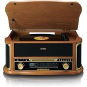 Resim PİKAP - TCD-2551WD - Ahşap Retro Bluetooth®, Radyo, USB, CD, Kaset Çalar, Dahili Hoparlör Lenco