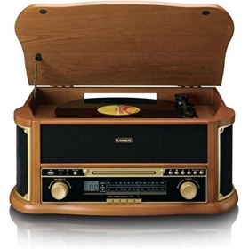 Resim PİKAP - TCD-2551WD - Ahşap Retro Bluetooth®, Radyo, USB, CD, Kaset Çalar, Dahili Hoparlör 