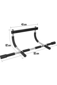 Resim Çok Fonksiyonlu Kapı Barfiksi ve Demir Çubuğu, Siyah 