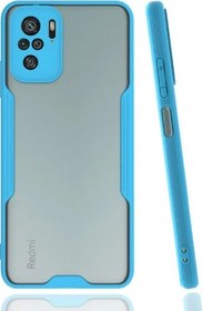 Resim Xiaomi Redmi Note 10s Kılıf Renkli Silikon Kamera Lens Korumalı Şeffaf Parfe Kapak - Mavi 