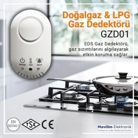 Resim Eds GZD01 Dogalgaz ve Lpg Gaz Dedektörü (12V) 