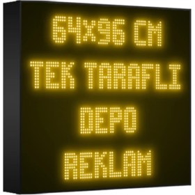 Resim Depo Tabela Reklam Sarı Kayan Yazı LED Tabela 64 x 96CM Tek Taraflı Depo Reklam Tabela 