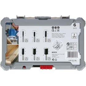 Resim Genel Markalar Professional 6 parça oluk freze seti (ahşap için, 6 mm şaftlı frezeler için) 