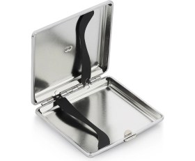 Resim Zekupp Kahverengi Deri Metal Sigara Tabakası Kartal Logolu Premium Hediye Seçeneği 