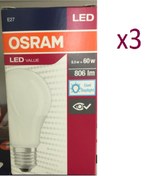 Resim OSRAM LED VALUE Osram 8,5w 3 Lü Paket 806lm Led Ampül ( Cool Daylight ) 