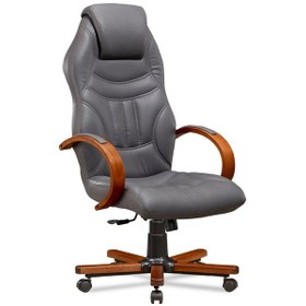 Resim Zeus -bilgisayar - Ofis - Müdür - Büro - Makam Çalışma Koltuğu Renk Ayaklı Antrasit Ahşap 