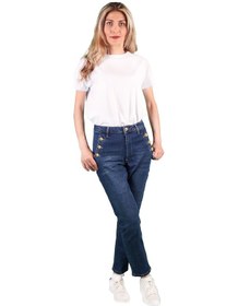 Resim Kadın Cebi Düğme Detaylı Kot Pantolon 001 