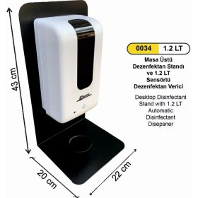 Resim Arı Metal Masa Üstü Dezenfektanlık Fotoselli Plastik 