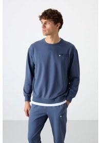 Resim Tommy Life Petrol Casual O Yaka Lastik Paça Pamuklu Erkek Oversize Eşofman Takımı - 85120 Petrol 