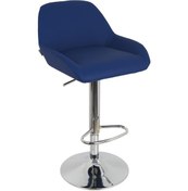 Resim Bürocci Texas Bar Taburesi - Lacivert Deri - 9506S0103 Çok Renkli 