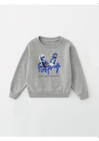 Resim Panios Kids 2'li Smile-footprint Baskılı Erkek Çocuk Gri-siyah Sweatshirt Gri - Siyah 