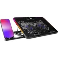 Resim Mila Serisi M2 R-Type Rgb Işıklı, 2 Büyük Fan, Telefon Standı,2 USB Notebook Soğutucu Stand 