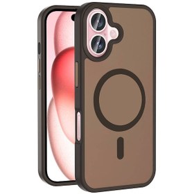 Resim Apple Uyumlu iPhone 16 Plus Kılıf Magsafe Şarj Özellikli Mat Arka Yüzey Zore Sio Kapak-rose Gold Rose Gold 