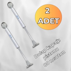Resim ALMITAL 2 Adet Gazlı Piston Kalkar Dolap Kapak Uzun Ömürlü 80N Gazlı Piston 