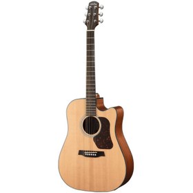 Resim Walden WAD550CE Dreadnought Cut Elektro Akustik Gitar (Natural) 