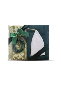 Resim Seccade + Eşarp + Takke + Tesbih Seti Asetat Kutulu, Yeşil Yeşil 65 x 110 CM 