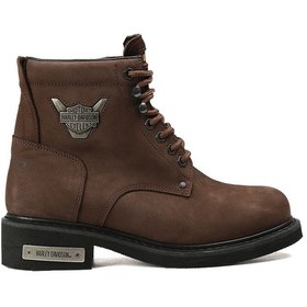 Resim Harley Davidson Kahverengi Kadın Botu 025G100109-Dark-Brown-Nubuk 