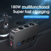 Resim Dream011 Siyah 120w/180w Hızlı Çift Usb Araç Şarj Aleti 12v/24v Voltaj Ekranlı 