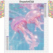 Resim Hayalperest Denizanası 5D DIY Elmas Boyama Kiti, 30.0x40.01 cm - Ev Dekoru için Tam Yuvarlak Matkap Nakış Sanatı, İpek Yumuşak Tuval & Araçlar Dahil, Büyük Boy Elmas Boyama Kitleri 