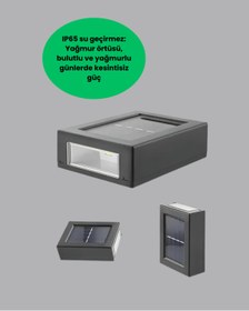 Resim Clevora Şeffaf Abajurlu Duvar Tipi Solar Işık 