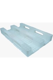 Resim Hira Plastik Palet Beyaz 3 Kızaklı Plastik Raf Paleti 80X120X15 cm 13 kg 