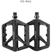 Resim motosergen Promend Renkli Platform Pedal MTB Freeride Kaymaz Rulmanlı Plastik Pedal Ultra Hafif Siyah Renk 