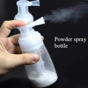 Resim Leak-Proof Toz Sprey Şişesi Geniş Ağız Tasarımı ile - Şeffaf Doldurulabilir Talk ve Gevşek Toz Dağıtıcısı, Çeşitli Tozların Kolay Püskürtülmesi için Taşınabilir 