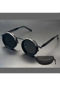 Resim Willowhaven Siyah Retro Vintage Gözlük - 139mm+ Geniş Çerçeve, Ayarlanabilir Yuvarlak Lens - Günlük Kullanım Ve Hediye 12+ 