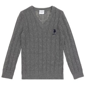Resim U.s. Polo Assn. Erkek Çocuk Gri Melanj Kazak /triko 50315639-vr086 Gri Melanj 