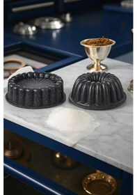 Resim 2 Li Granit Döküm Kek & Tart Kalıbı 26 Cm Siyah Siyah 