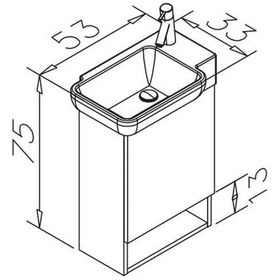 Resim Orka Begonya 55 Alt Modül + Lavabo Navaro Diğer 