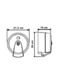 Resim Vialli K3 Mini Cimri İçten Çekmeli Tuvalet Kağıdı Dispenser Beyaz 