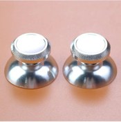 Resim Gümüş-jcd 2 Adet Renkli Alüminyum Metal 3d Analog Thumb Çubuk Kavrama Mantar Joystick Kap Xbox 360 Gamepad Denetle 