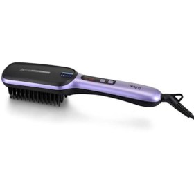 Resim KING K920 SHINE ELEK. SAÇ DÜZLEŞTİRİCİ FIRÇA LİLA 