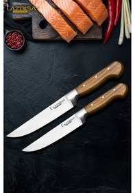 Resim Hand Craft Mutfak Bıçak Seti Et Ekmek Sebze Salata Börek Bıçağı 2 Li Set Hds-28 Ahşap 