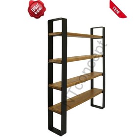 Resim Ntconcept Ntconcept Masif Ağaç Kitaplık - Vitrin 