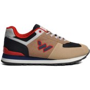 Resim WALKWAY Benin Wlky-06 Bej-Lacivert-Kırmızı Kadın Sneaker 