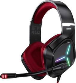 Resim Vertux Oyuncu Kulaklık Stereo 7.1 Surround Kablolu Kulaküstü - Blitz (Kırmızı) 