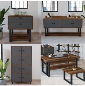 Resim Robinhome Robin Home Grand Ofis Büro Masa Takımı Ofis Masası Kitaplık Keson (537131311) 