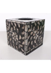 Resim Anita Sedefli Kare Peçetelik 15x15x15 Cm Siyah 