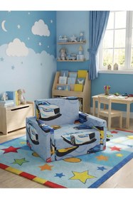 Resim LENSA HOME Çocuk Koltuğu Komple Sünger Katlanabilir Yataklı Mavi (0-6 YAŞ) 