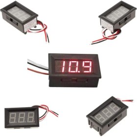 Resim Voltmetre Dijital Kırmızı ( 0 ~ 100V Dc ) 48X29X22 