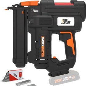 Resim Worx WX844.9 20VOLT 16-40MM Profesyonel Şarjlı Zımba Makinesi + 2700 Adet Yedek Zımba (Akü Dahil Değildir) 