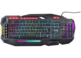 Resim Turbox BladeDancer TR-GK103 USB Gaming Standart Rainbow Aydınlatma Siyah Q Kablolu Klavye 