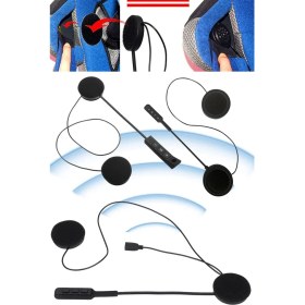 Resim Munico Kuryeler Için Ekonomik Kalite Kablosuz Monte Motosiklet Evrensel Stereo Kulaklık Bluetooth Interkom 