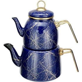 Resim Nishev Havana Serisi Emaye Çaydanlık Takımı - Lacivert 