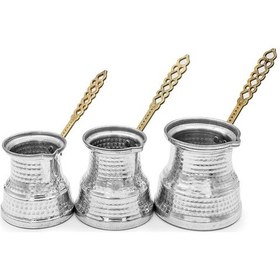 Resim Alüminyum 3'lü Cezve Seti 