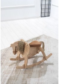 Resim Ahşap Sallanan At- Sallanan Çocuk Bebek Oyuncak, Montessori Çocuk Aktivite Montessori 