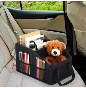 Resim Xuweiwei Siyah Katlanır Çok Cepli Ön Arka Koltuk Konsol Depolama Organizeri Suv 